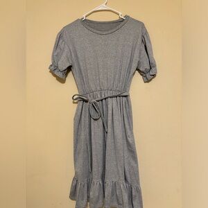 USED Puff + Flare Midi Dress | Belted | Small